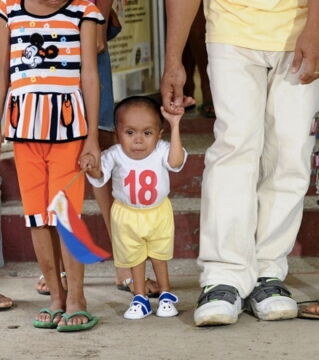 Junrey Balawing is currently the world’s smallest living man at 1 foot 11.5 inches. He stopped growing at 2 years old. He's pictured here at 18.