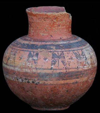 An almost complete vase found in the Sudanese necropolis.