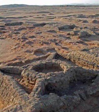 Pyramids found in Sudan: area excavated in 2010 comprising 15 pyramid bases.