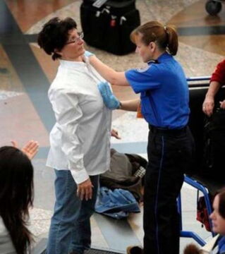 Some people understand the body search process, while others seem to look utterly uncomfortable with it