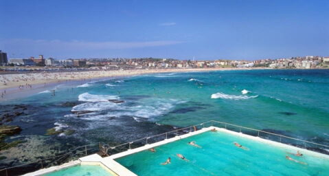 The Bondi Icebergs Club can be found in Sydney, Australia! Amazing beach and pool!