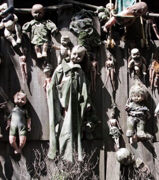 The island of dolls in Mexico. Quite the frightening place