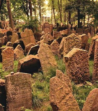 The Jewish cemetery of Prague in the Czech Republic