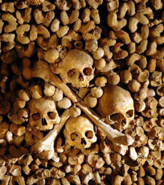 These bones were moved to the catacombs because there wasn’t enough room for them in the cemeteries