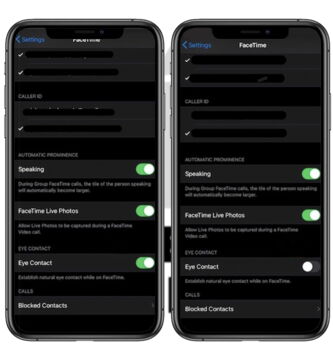 6. Le Facetime Eye Contact pour naviguer pendant un appel sans perdre le regard de l'autre