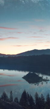 Photo d'un paysage naturel à l'aube