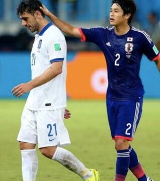 Japan - Griechenland, 2014, 0:0. Griechenland kommt später weiter, Japan fliegt heim.