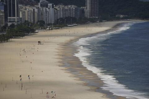Der Strand von Copacabana, Rio de Janeiro (Brasilien)