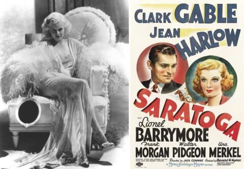 Jean Harlow stirbt bei den Dreharbeiten von "Saratoga"