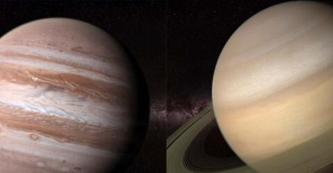 Juli / Jupiter und Saturn lassen sich sehr gut beobachten