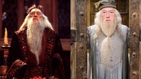 Richard Harris wird in der Rolle des Albus Dumbledore ("Harry Potter") von Michael Gambon ersetzt