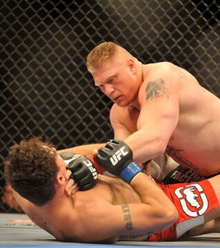 5. Brock Lesnar vs. Frank Mir - Sie haben zwei Mal gegeneinander gekämpft und jeder hat einmal gewonnen!