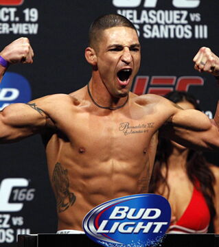 8. Diego Sanchez gewann das Finale der ersten Staffel von The Ultimate Fighter. Mit 24 UFC-Kämpfen, davon 6 Main Events, hat er eine großartige Karriere hingelegt