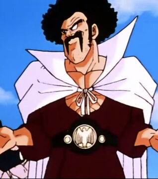 Mr. Satan: Leute glauben, er wäre der Beste. Er gewinnt, wenn er so tut, als würde er kämpfen, doch sobald es wirklich ernst wird, ist keiner mehr da.