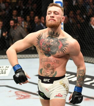 Wie Conor McGregor! Er vereint Stile (MMA und Boxen), uneinnehmbar in den ersten Runden. Doch ihm geht nach ein paar Minuten die Luft aus und er bekommt Schwierigkeiten