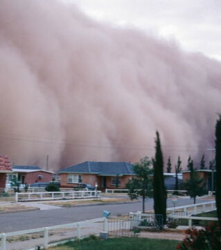 Ein Sandsturm im Süden Australiens