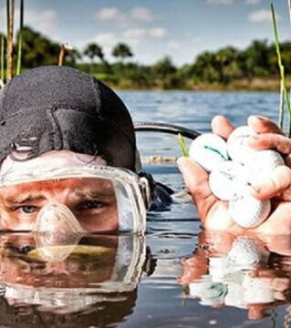 Golfballtaucher: Auf den Strecken haben die Spieler öfter mal nicht die Zeit, alle verlorenen Bälle wieder einzusammeln. Ihr könnt es an ihrer Stelle tun für zwischen ca. 28 000 Euro/Jahr