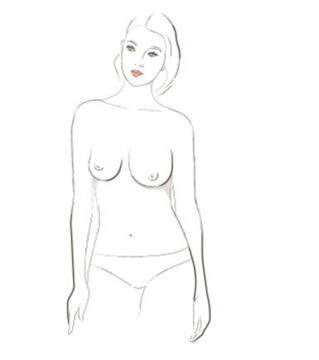 Die asymmetrische Brust: Eine Brust ist kleiner als die andere, was aber absolut normal ist