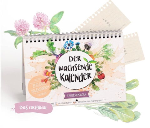 Wandkalender A5 mit Saatgut (27, 90 €)
