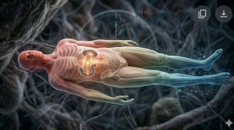 1 Stunde nach dem Tod