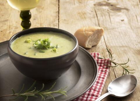 A delicious cream of leek soup