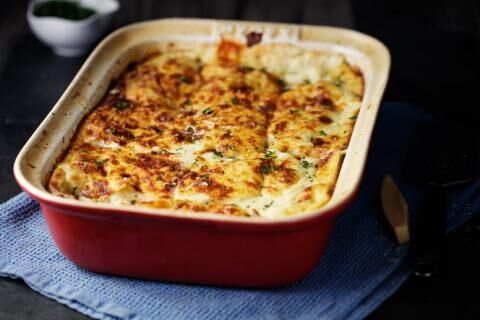 An extra-cheesy Lasagne with leek