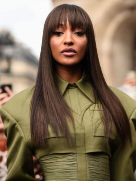 Autumn hair trends: long fringe on a straight blow-dry