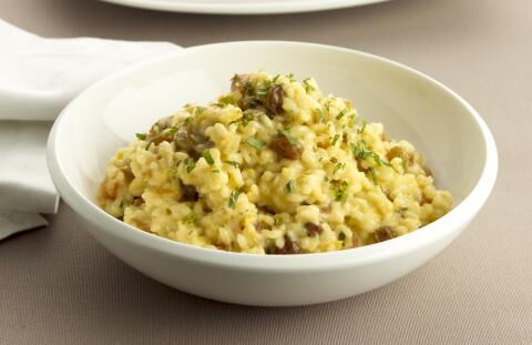 Chicken and saffron risotto