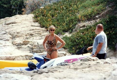 Lady Diana, in icon in a swimsuit
