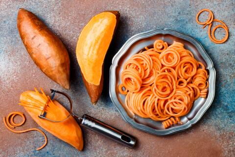 Sweet potato tagliatelle