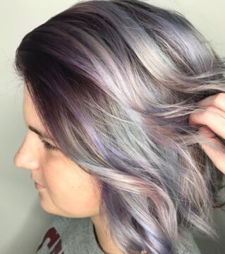 Pearl hair can be done with multiple shades of grey, pink, purple, and white.
