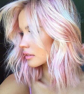 Pearl hair is so pretty - add a little pink hue to make your hair shine.