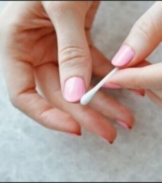 Use a cotton swab as a nail polish eraser. Dip it in a little solution then correct as needed.