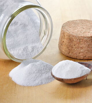Bicarbonate of soda purifies and softens the skin. Use it as a mask, a scrub or simply with water as a cleanser.