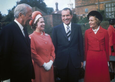 Prime Minister Edward Heath and U.S. President Richard Nixon held audience with the Queen in 1970.