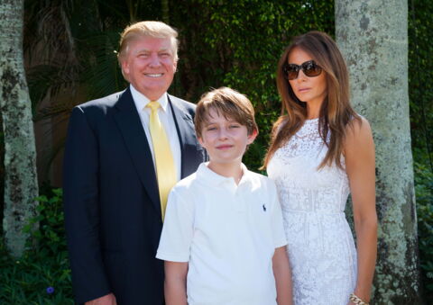 2015: Donald Trump with his youngest son Baron