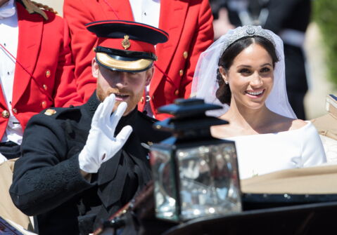 Meghan Markle giving a toast at her wedding