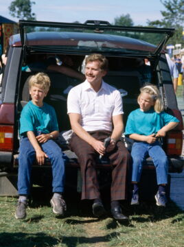 Peter and Zara Phillips in 1985