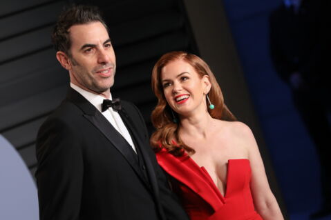 Isla Fisher and Sacha Baron Cohen