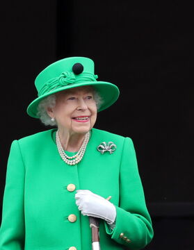 Queen Elizabeth waved to the public from the balcony of Buckingham Palace during the celebration of her Platinum Jubilee in 2022.
