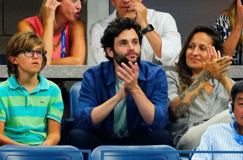 Penn Badgley, Domino Kirke and son
