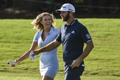 Paulina's partner Dustin Johnson