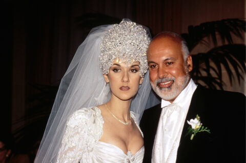 Céline Dion and René Angelil on their wedding
