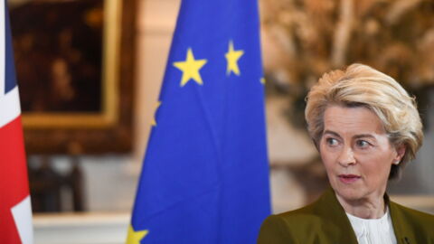 27 February 2023 - King Charles holds an audience with European Commission President Ursula von der Leyen at Windsor Castle