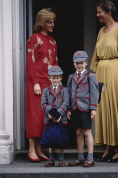 The Princes attending a 'normal' school