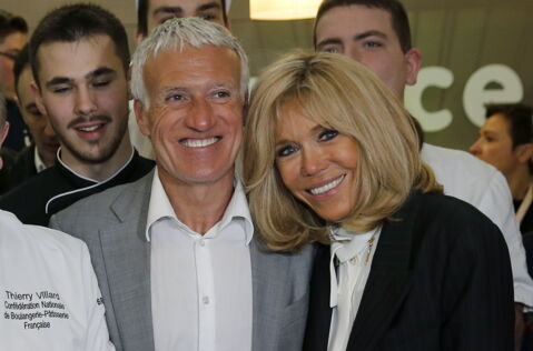Didier Deschamps and Brigitte Macron
