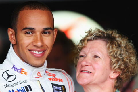 Lewis Hamilton and his mother Carmen Lockhart