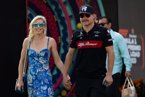 Valtteri Bottas and Tiffany Cromwell