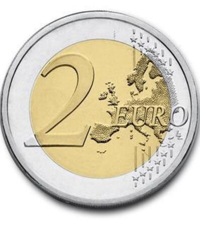 Le 2 euros allemand - Cette édition datée de 2008 comporte une erreur : les 15 pays européens sont montrés... sans frontière. Tirée à seulement 30 000 exemplaires, elle est très recherchée par les collectionneurs