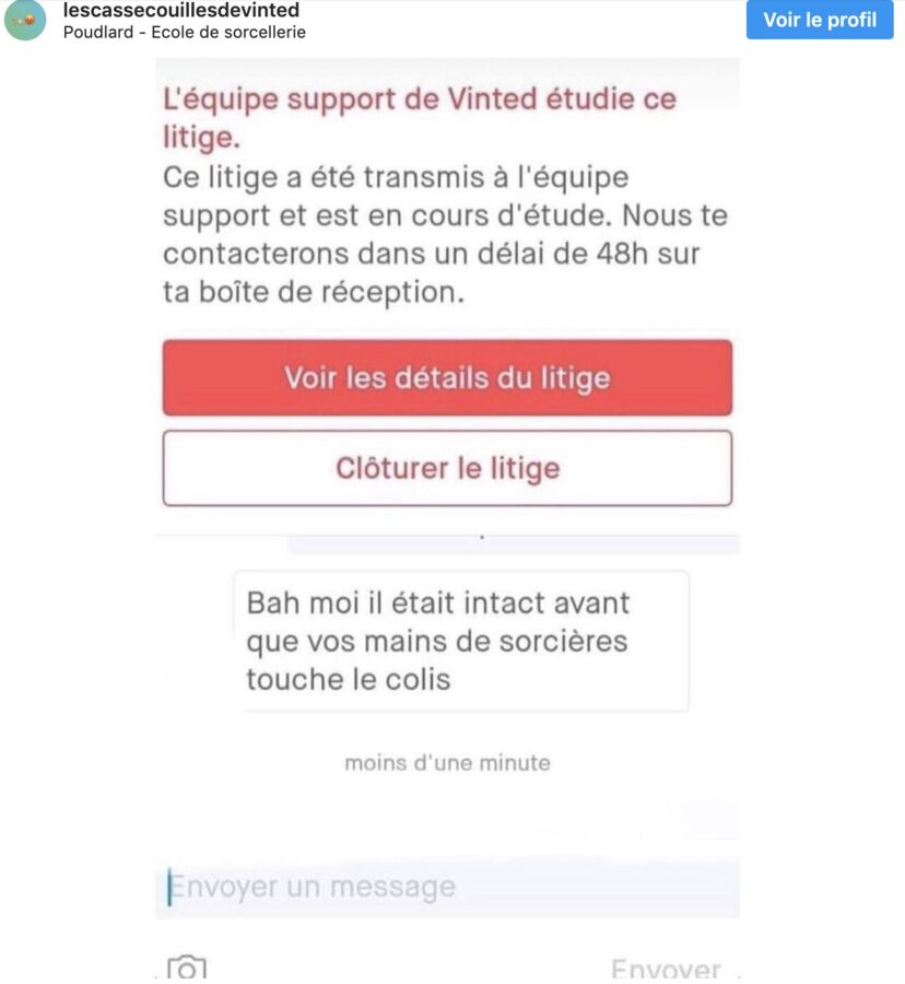comment faire une réclamation sur vinted go